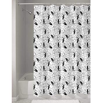 Amazon Com Bulldog Polyester Shower Curtain With Anti Peep
