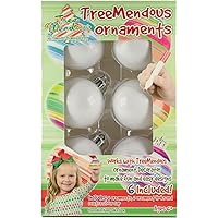Treemendous Christmas Tree Ornament Decorating Refill Kit - Blank White Ball Ornaments for DIY Craft Activities…