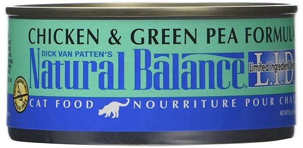 NATURAL BALANCE LID CHICKEN & GREEN PEA FORMULA CANNED CAT FOOD, 5.5 OZ
