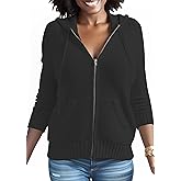 Nimsruc Sweater Zip Up Hoodies For Women