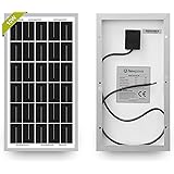Newpowa 10W(Watts) 12V(Volts) Monocrystalline Solar Panel Battery Maintainer High-Efficiency PV Module Power for Battery Tric