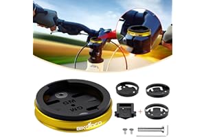 BIKOOCO Bike Stem Top Cap Mount - Aluminum Alloy Bicycle Stem Headset Holder Mount for Garmin 25 200 130 500 510 520 520 800 810 820 1000 1030, Wahoo Elemnt, Bryton, Cateye Cycling GPS Computer