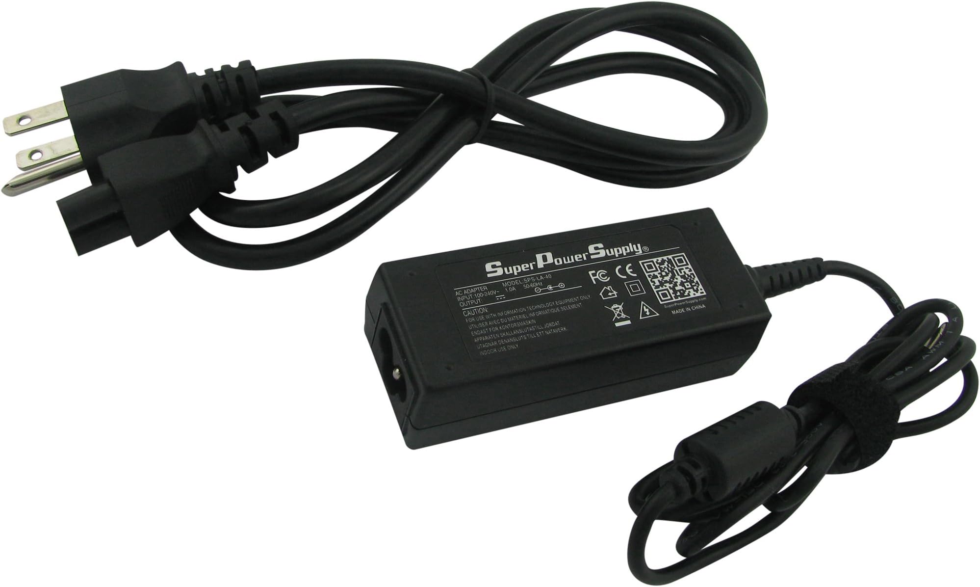 Super Power Supply AC/DC Laptop Adapter Cord for Samsung Np-350u2a Np350u2a Np-n150 N150 N210 N350 Nb30 Nf210 Rv515 ; 40 Watt Netbook Notebook Battery Plug