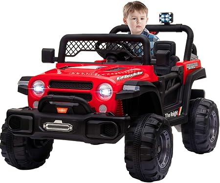 Amazon Ottaro 乗用車 電動車 子供用 12v 電池式 電動車 リモコン付き Ledライト Mp3 2ドアオープン スプリングサスペンション レッド 乗用玩具 三輪車 おもちゃ