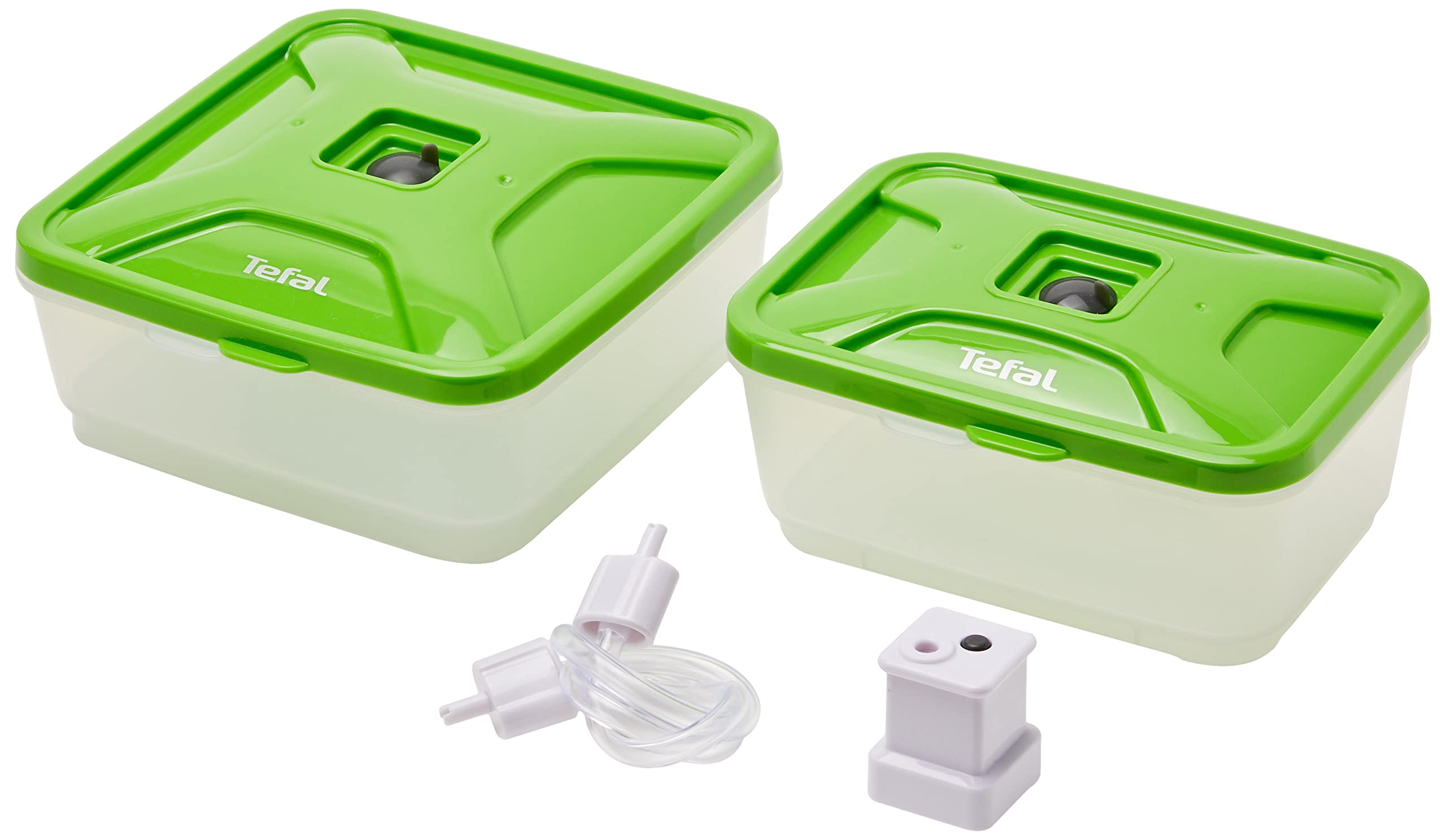 Tefal XA258010 Vacuum Container for Vacupack Plus, Plastic, Green, 17 x 16 x 15 cm
