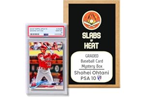 SLABS OF HEAT ONE Guaranteed PSA 10 Shohei Ohtani 2018 Rookie RC Card│Ideal Gift for Collectors & Baseball Fans│Graded Baseball Card Repack Box - SHOHEI OHTANI PSA 10 Rookie Edition│Potential Chrome Refractors