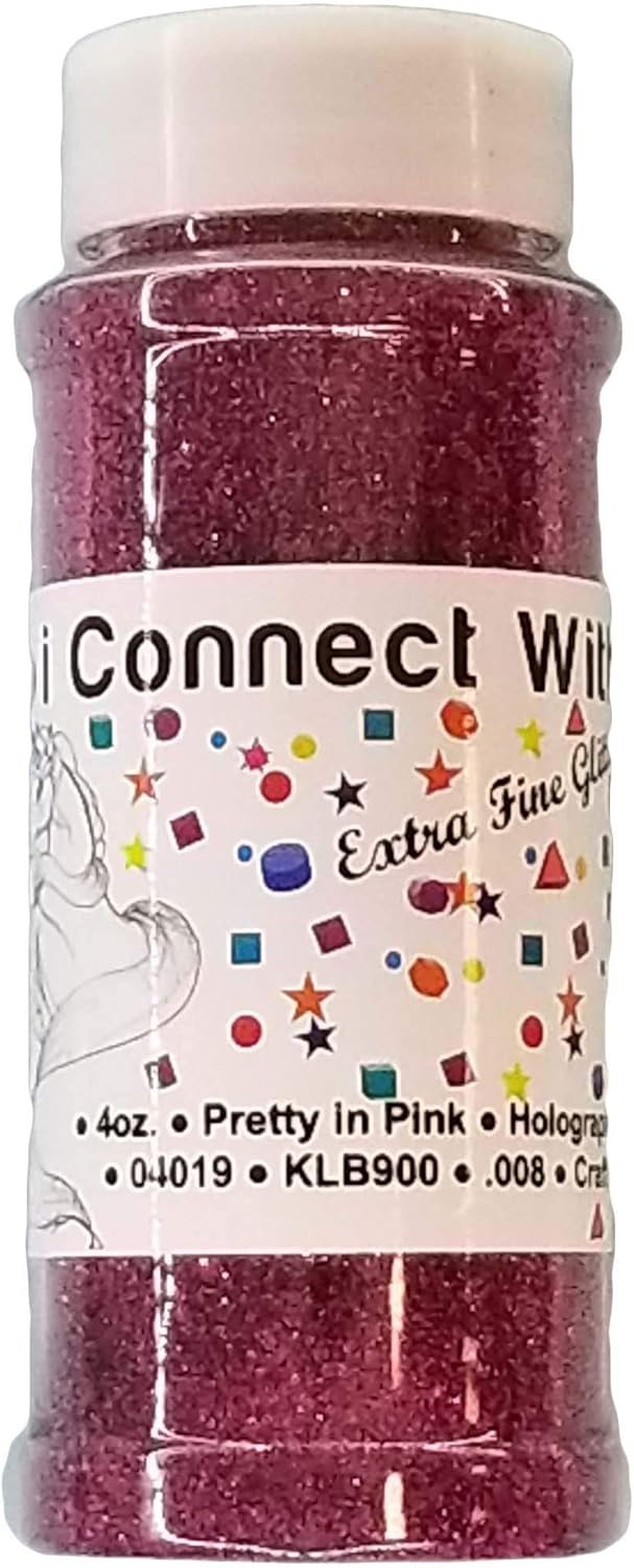 ICW Glitter Pretty in Pink Extra Fine Holographic Pink Glitter Nails, Makeup, Tumblers or Crafts