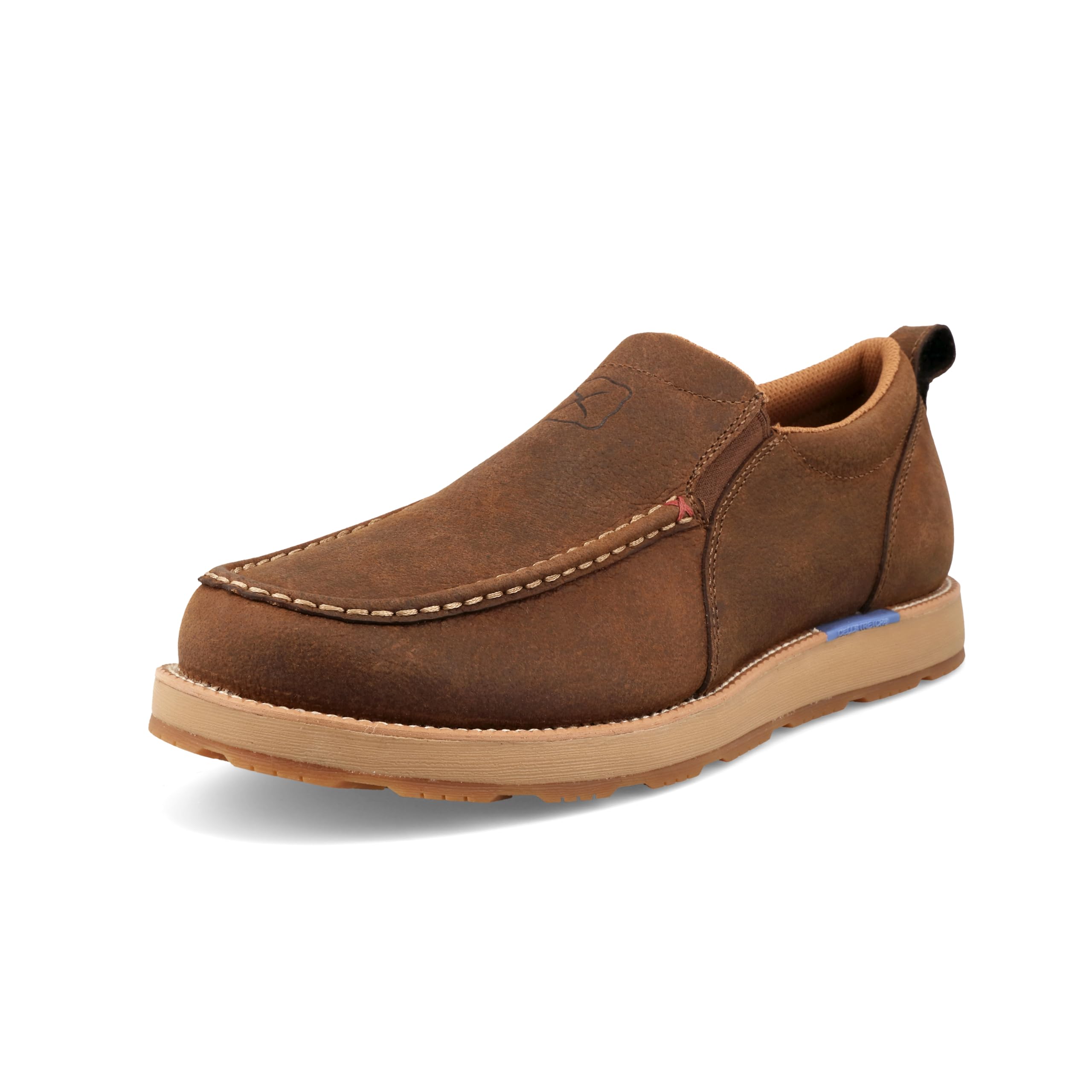 Photo 1 of Twisted X Men's CellStretch Wedge Sole Slip-On, Moc Toe with CellStretch, Tawny Brown, 10.5 M