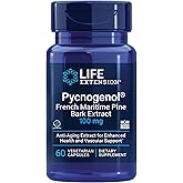 Life Extension Pycnogenol – French Maritime Pine Bark Extract – Scientifically Studied Healthy Aging & Vascular Health Supplement – Non-GMO, Gluten-Free, Vegetarian – 60 Capsules