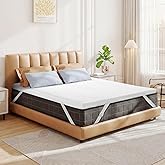 Czpalo California King 4 Inch Gel Memory Foam Mattress Topper with Removable & Washable Breathable Bamboo Cover, CertiPUR-US Certified