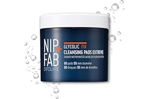 NIP+FAB Nip + Fab Glycolic Acid Night Face Pads with Salicylic and Hyaluronic Acid, Exfoliating Resurfacing AHA Facial Pad for Exfoliation Even Skin Tone Blemish Control Pigmentation, 60 Pads, 2.7 Ounce