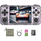 RG35XX H, Anbernic Retro Handheld Gaming Console with 64GTF Card, Dual Joystick Design 3.5-inch HD Screen Lasts up to 8 Hours High-Capacity Battery for Better Experience (64G Purple)