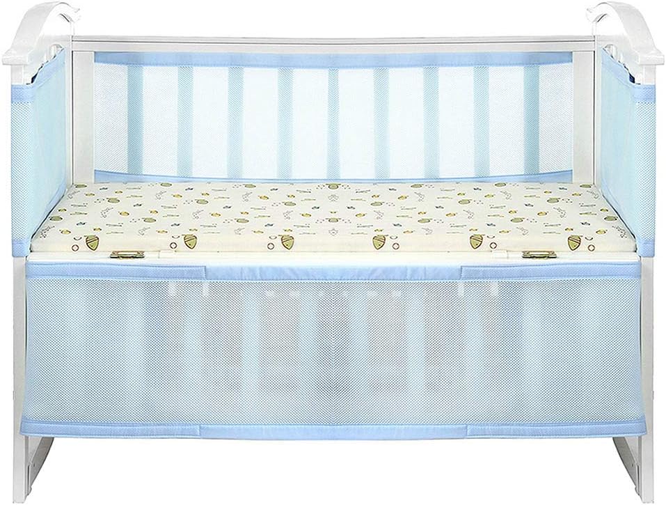 Mesh Crib Bumper,Breathable Mesh Crib Liner,XHONG 2 Pcs/Set Washable Crib Bumper Pads Crib Bumper Protection Supplies for Standard Cribs
