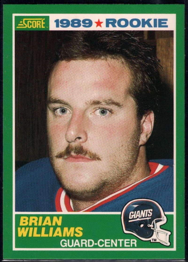 Football NFL 1989 Score 266 Brian Williams RC NY Giants