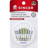 SINGER Tapestry Needles in Dial Compact, Assorted Sized Sewing Needles, Sizes 22, 24, 26, 28, Set of 24