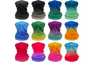 LUCULACH 12pcs Cooling Neck Gaiter for Men Women Summer Gaiters Sun Protection Face Covering Balaclava Bandana