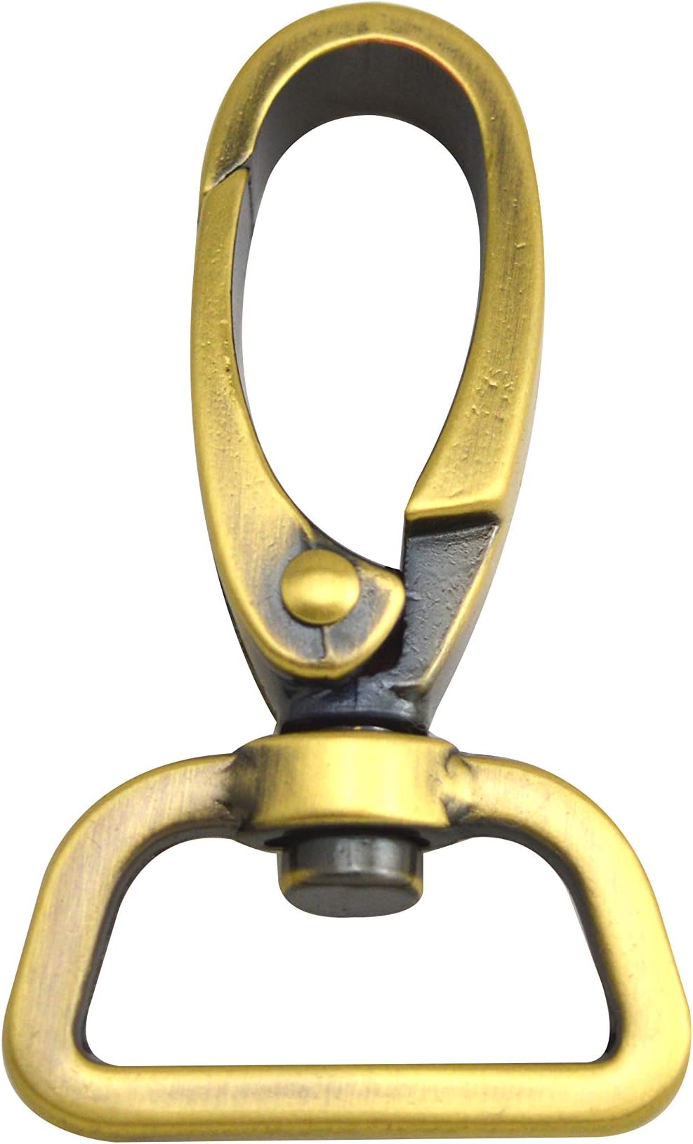 Wuuycoky 1" Inner Diameter D Ring Shinning Antique Brass Olive Buckle Lobster Clasps Swivel Snap Hooks