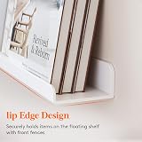 Lifewit Floating Shelves 61cm White Acrylic 2 Pack Wall Shelf U Shape view 5