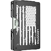 Lenvoten Upgraded Hinged Minimalist Wallet for Men | Slim Metal RFID Blocking Wallet | Credit Card Holder & Money Clip Holds 20 Cards | Premium Scratch-Resistant Finish | Ideal Gift for Men