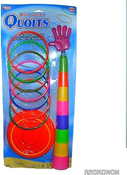 Plastic Mini Series Ring Quoits Throw Game Kids Toy (Multicolour)