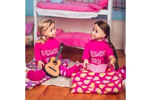 THE QUEEN'S TREASURES 18 Inch Doll Accessories, Set of 2 Soft Sleeping Bag Bedding (1 Pink and 1 Purple), Compatible with American Girl