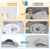 Orzbow Foldable Toddler Toilet Seat Portable Potty Training Seat White view 2