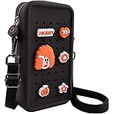 Elecbae Candy Small Crossbody Bag for Women with Customizable Charm Holes, Compact & Durable with Adjustable Strap, Perfect for Everyday Use (Black)