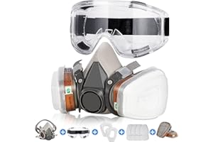 Panbear Reusable Respirator Mask with Filters - Respirator Mask for Chemical Gas Dust Mask for Painting Spraying Sanding Welding Woodworking