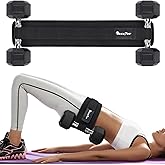 Seektop Adjustable Hip Thrust Belt Slip-Resistant Padding Booty Belts for Glutes - Fits Dumbbells Kettlebells Plates Up to 400 LBS for Gym Home & On-The-Go Workouts