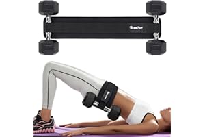 Seektop Adjustable Hip Thrust Belt Slip-Resistant Padding Booty Belts for Glutes - Fits Dumbbells Kettlebells Plates Up to 400 LBS for Gym Home & On-The-Go Workouts