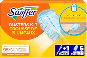 Swiffer Dusters Cleaning Kit, Feather & Microfiber Duster Alternative, Cleaning Tool for Dusting Furniture, Blinds, Ceiling F