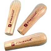 Flexcut Wood Carving Tools | Quick-Connect Hard Ashwood Power Handles for Interchangeable SK Blades | Ergonomically Designed | Set of 3| SK113 | Made in the U.S.A