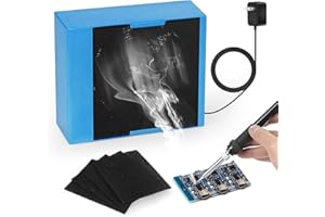 Toolour Solder Fume Extractor Smoke Absorber Remover,12V Powerful Soldering Fan with 5 Carbon Filters for Laser Work Solder Station Repairing Desoldering DIY