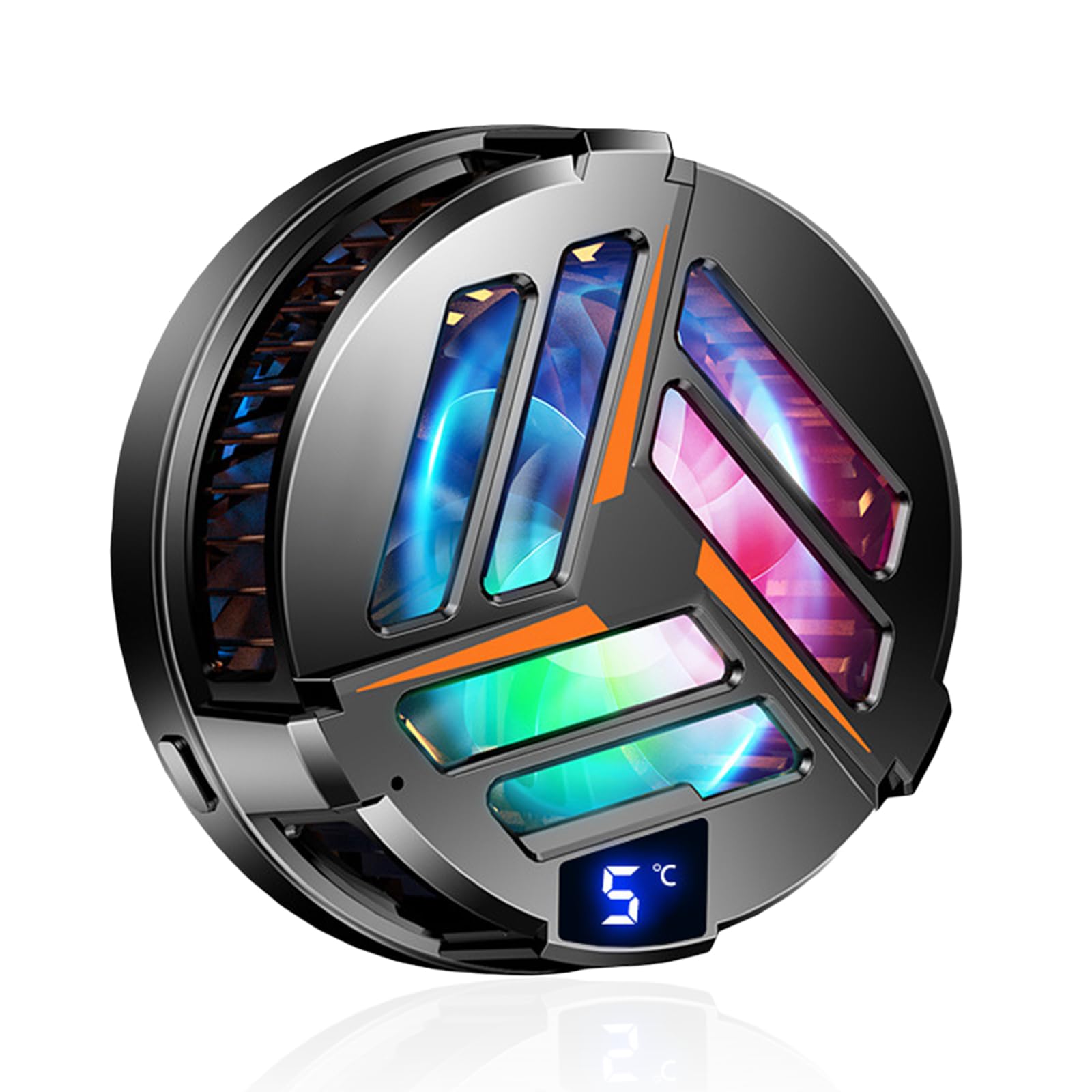 Phone Cooler Magnetic Phone Cooler Cooling Fan for Gaming, Compatible with 12,13 & 14 Series Dual Semiconductor, with LED Display for Smartphone/Tablet