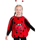 IKALI Ladybug Costume Ballerina Beetle Wings Fancy Dress up Outfit Ladybird Suit