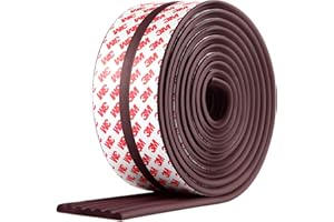 Dovesail Baby Proofing Edge Corner Protector, 16.4 ft Edge Guards Padding with 3M Adhesive, Extra-Wide Soft Rubber Foam Padding, Furniture,Sharp Edge Safety Corner Edge Bumper Guard-Brown