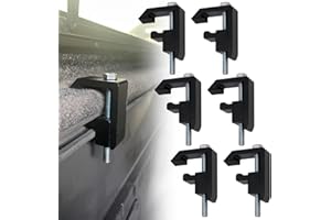 RYANSTAR RACING Utility Track System Mounting Clamps - Set of 6, Compatible with Toyota Tacoma/Tundra Truck Caps and Camper S