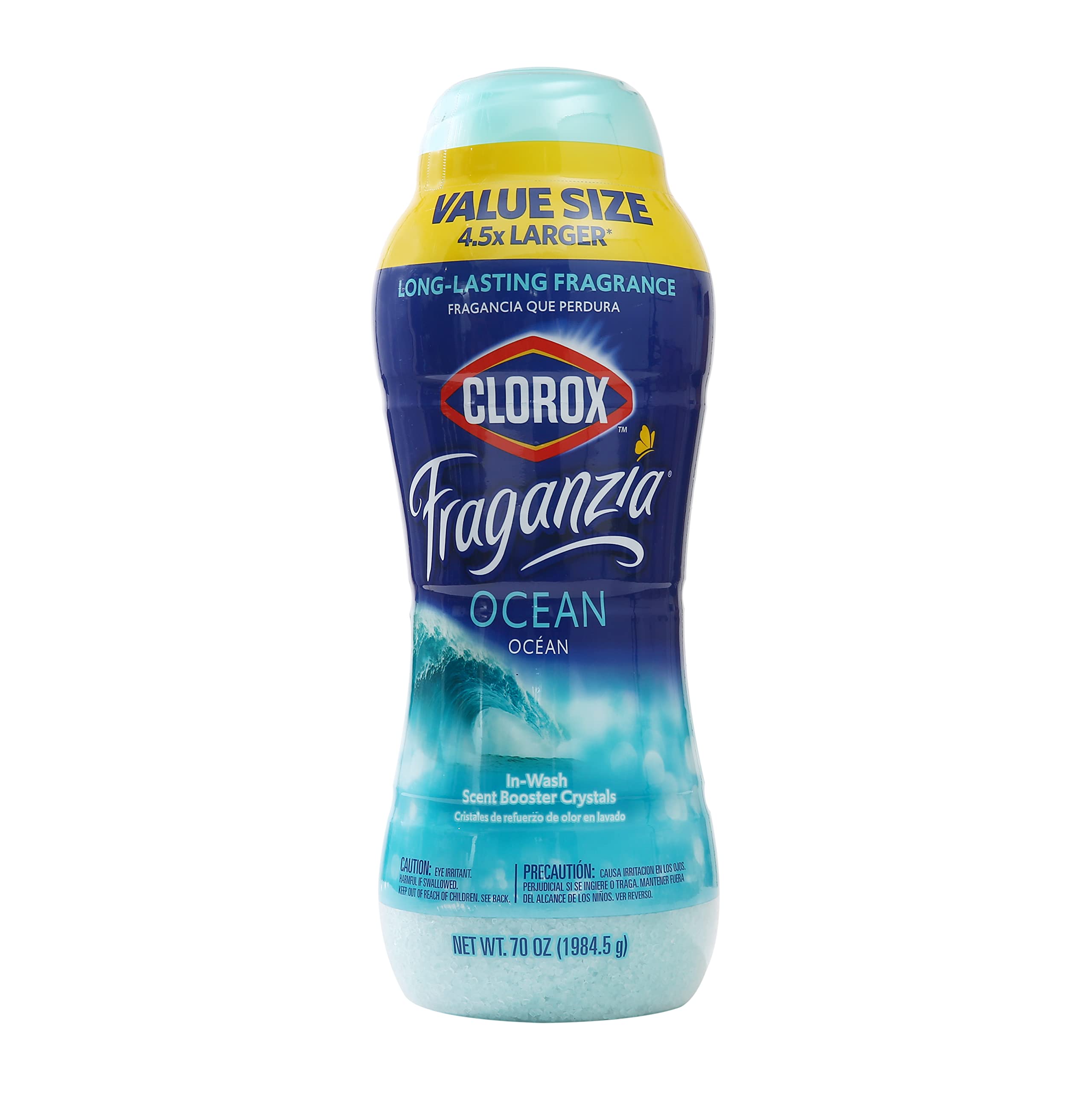 Photo 1 of (OPENED USED) Clorox Fraganzia in-Wash Scent Booster Crystals in Ocean Scent, 70 Oz | Laundry Scent Booster Crystals | in-wash Scent Booster for Fresh Laundry in Oc