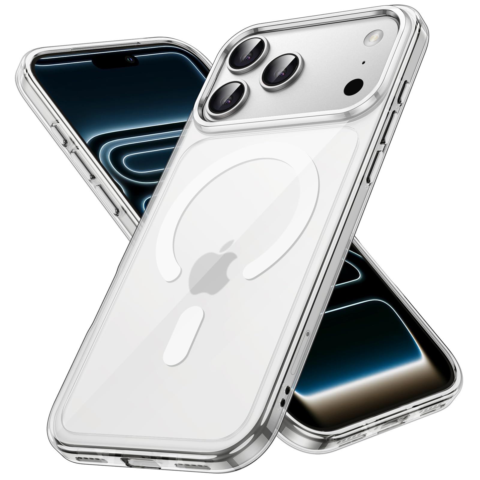 Photo 1 of JETech Magnetic Case for iPhone 17 Pro 6.3-Inch Compatible with MagSafe, Shockproof Phone Bumper Cover, Anti-Scratch Clear Back (Clear)