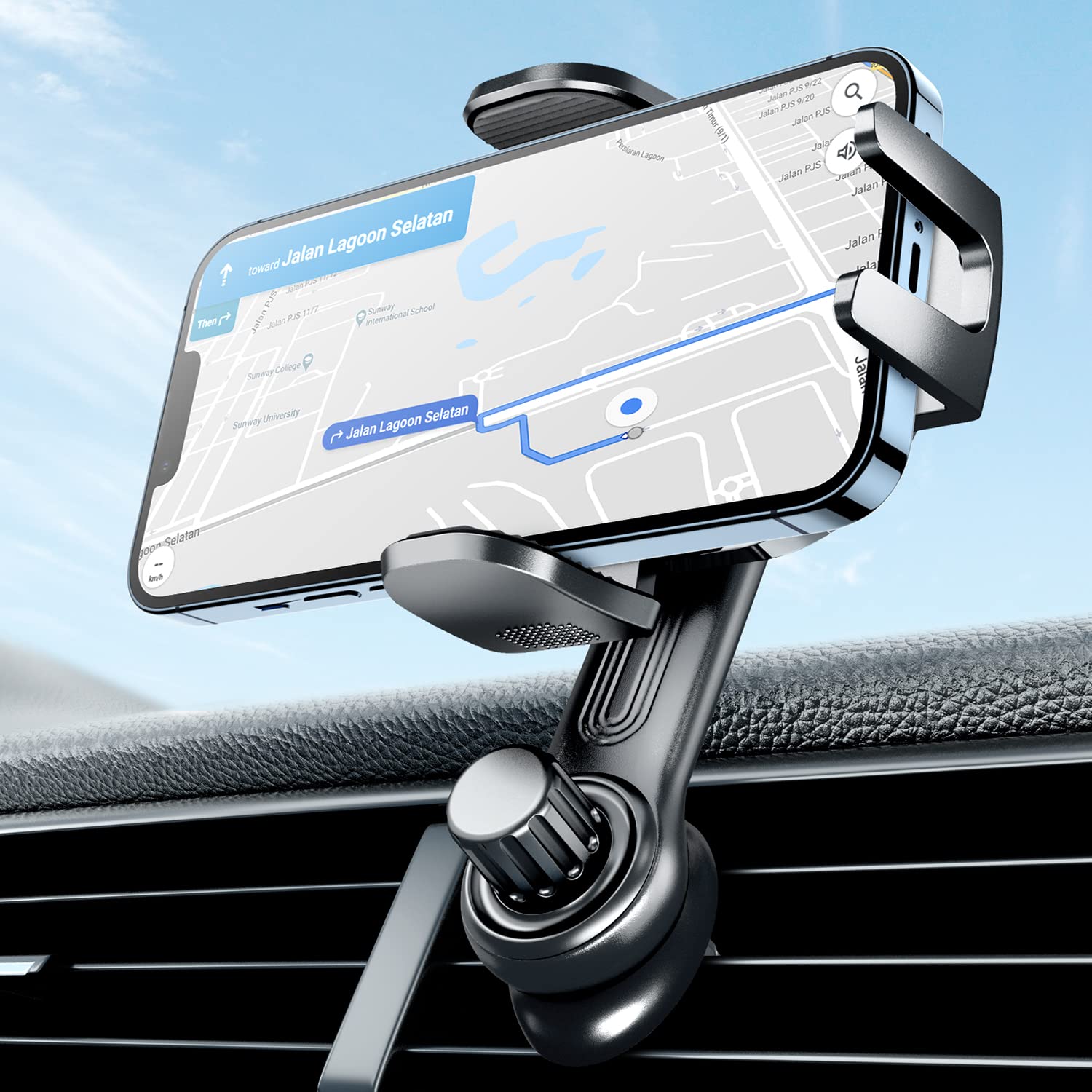Photo 1 of eSamcore Car Vent Phone Mount, Car Phone Holder Mount with Swing Arm Air Vent Clip Car Mount Cell Phone Holder Car for iPhone 16/15/ 14/13 Pro Max & All 4.7" - 6.9" Android Smartphone