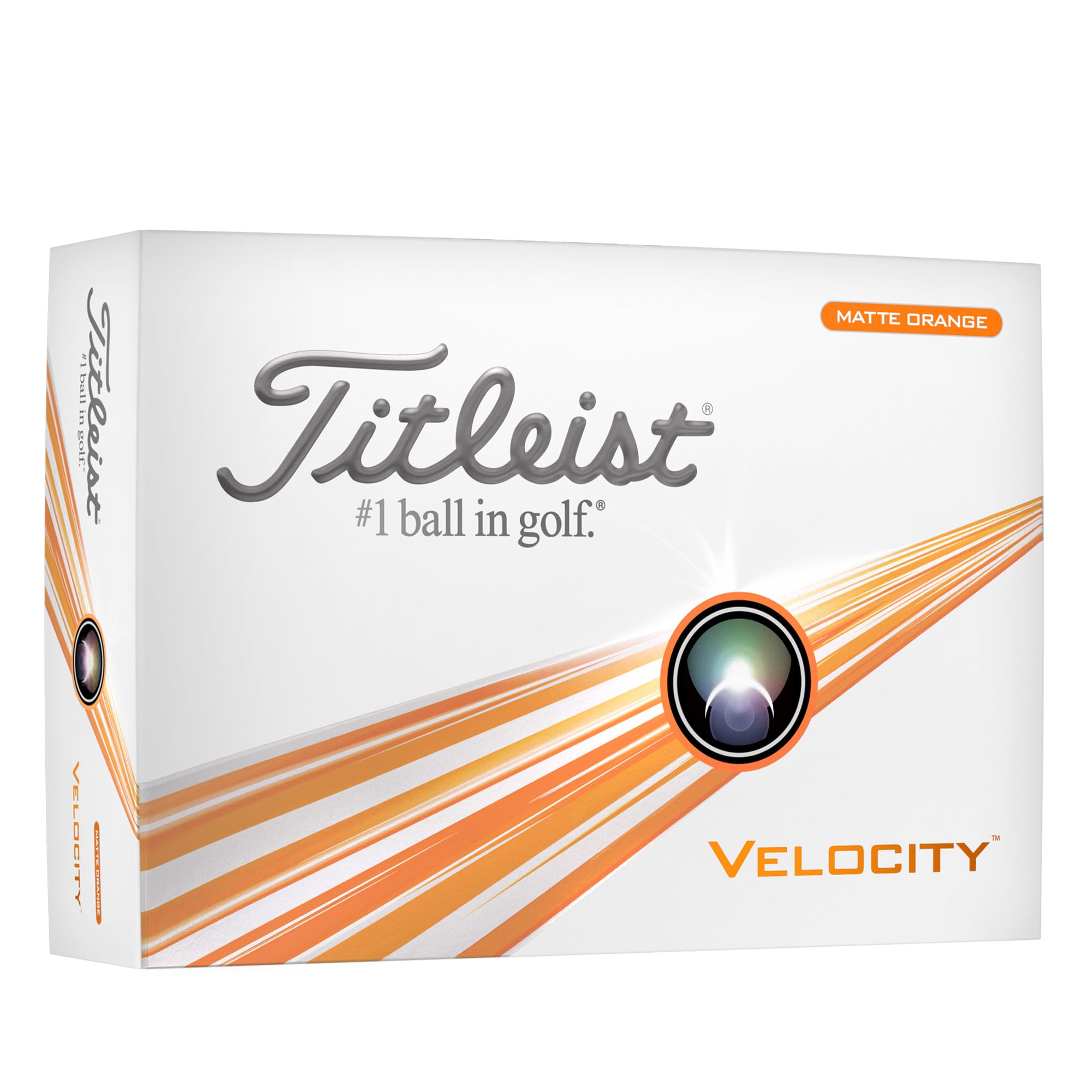Titleist Velocity Golf Ball, Pack of 12, Orange, PRIOR GENERATION