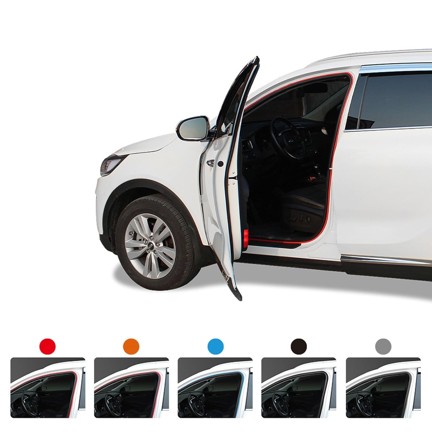 Door Noise Wind Anti keeper protection Noise Car Air (Orange) Trim