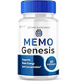 Memo Genesis Capsules, Official Memogenesis Brain Health Support Pills with All Natural Ingredients, Advanced Formula Brain Energy Supplement with Max Strength Vitamins for Women and Men (60 Capsules)