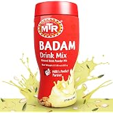MTR Almond Milk Drink Mix &ndash; Premium Unsweetened Almond Milk with Saffron &amp; Cardamom, Almonds, Authentic Indian Flavor, Multi-Purpose Drink Mix for Desserts &amp; Beverages, Quick &amp; Easy Preparation &ndash; 500g