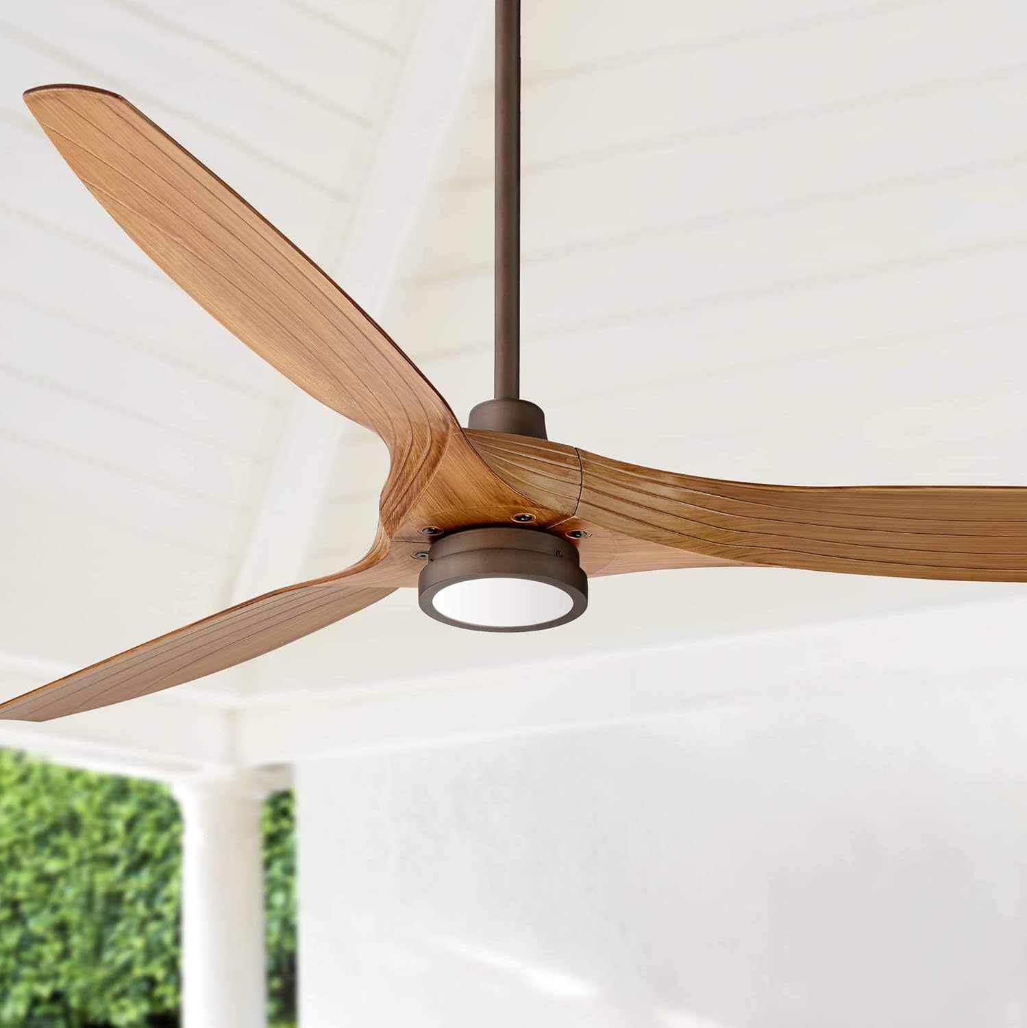 60 Aireon Modern Rustic Outdoor Ceiling Fan With Light Led Remote Control Rubbed Bronze Walnut Blades Damp Rated For Patio Porch Casa Vieja