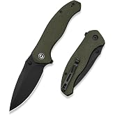 CIVIVI Vyrent Pocket Knife, 3.48" Nitro-X7 Blade Liner Lock C25037-2 | Textured Micarta Handle, Reversible Pocket Clip, Flipper Folding Knife for EDC Camping Hiking