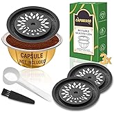 CAPMESSO Reusable Coffee Capsule Lids for Reusable Nespresso Pods Vertuo, Food Grade Silicone Caps for Any Sizes of Refillabl