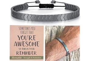 THEMEROL Hematite Arrow Bracelet for Men Teens