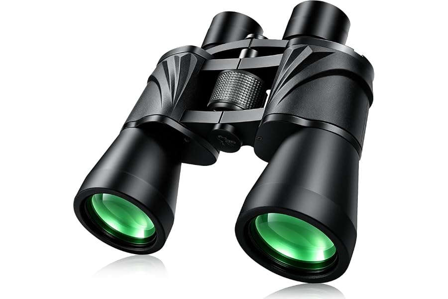 Pankoo 20x55 Binoculars for Adults High Powered – Large View Waterproof Optics with Clear Low Light Vision, Easy Focus for Hunting, Bird Watching, Concerts, Sports