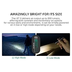OLIGHT I3T 2 EOS Pocket EDC Flashlight, 200 Lumens